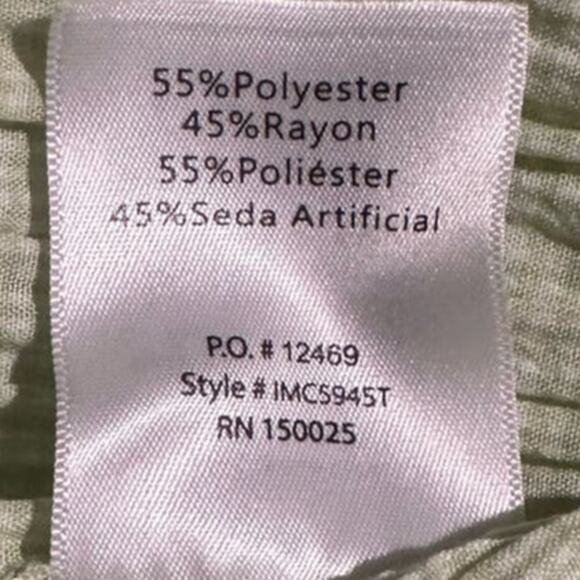 Emory Park Off Shoulder Long Sleeve Cinched Crop Top Green Size Large NWOT - Picture 3 of 7